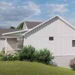 Lakespring Farmhouse exterior right - New Construction